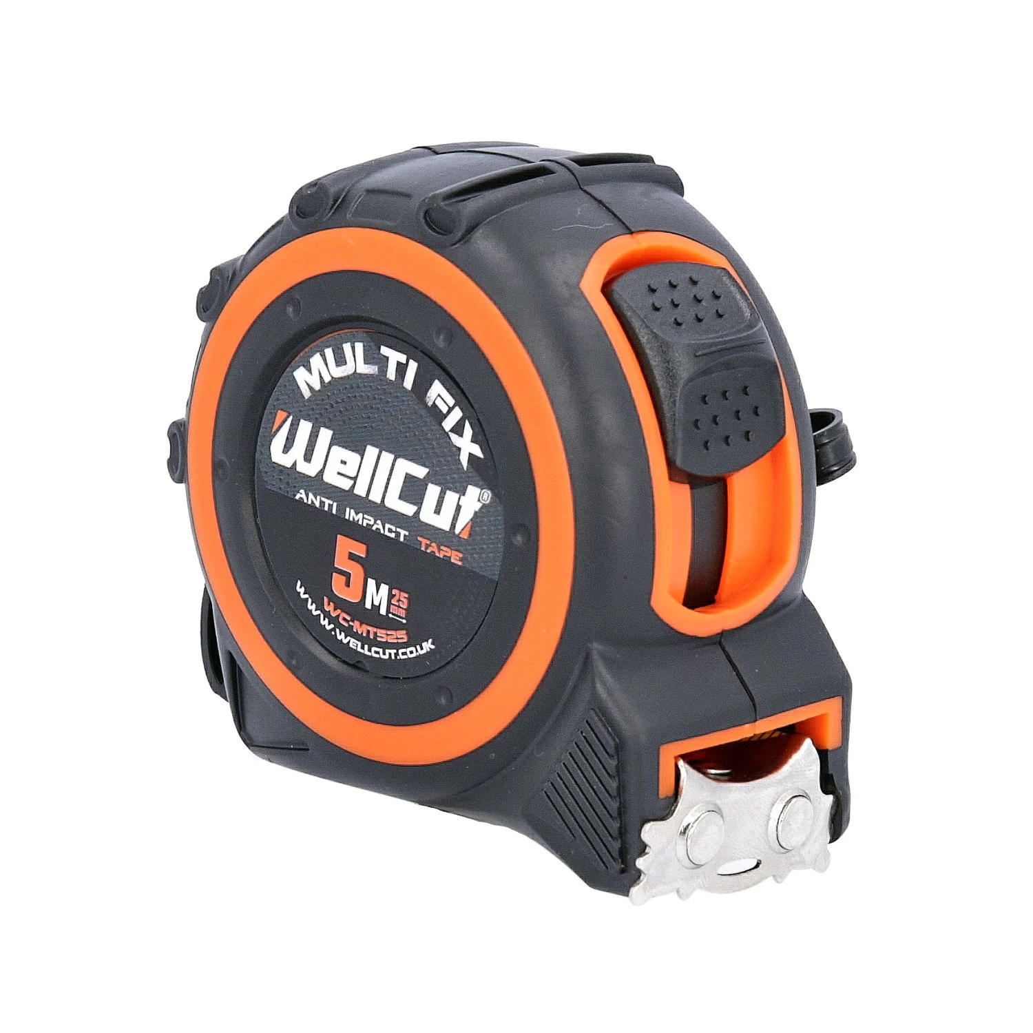 WellCut 5M/16ft Pocket Tape Measure With Magnetic Hook, Anti-Impact 25mm Wide - Pack Of 12 3 WellCut 5M/16ft Pocket Tape Measure With Magnetic Hook, Anti-Impact 25mm Wide - Pack Of 12 - Image 3