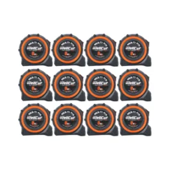 WellCut 8M/26ft Pocket Tape Measure With Magnetic Hook, Anti-Impact 25mm Wide - Pack Of 12