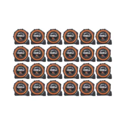 WellCut 8M/26ft Pocket Tape Measure With Magnetic Hook, Anti-Impact 25mm Wide - Pack Of 24