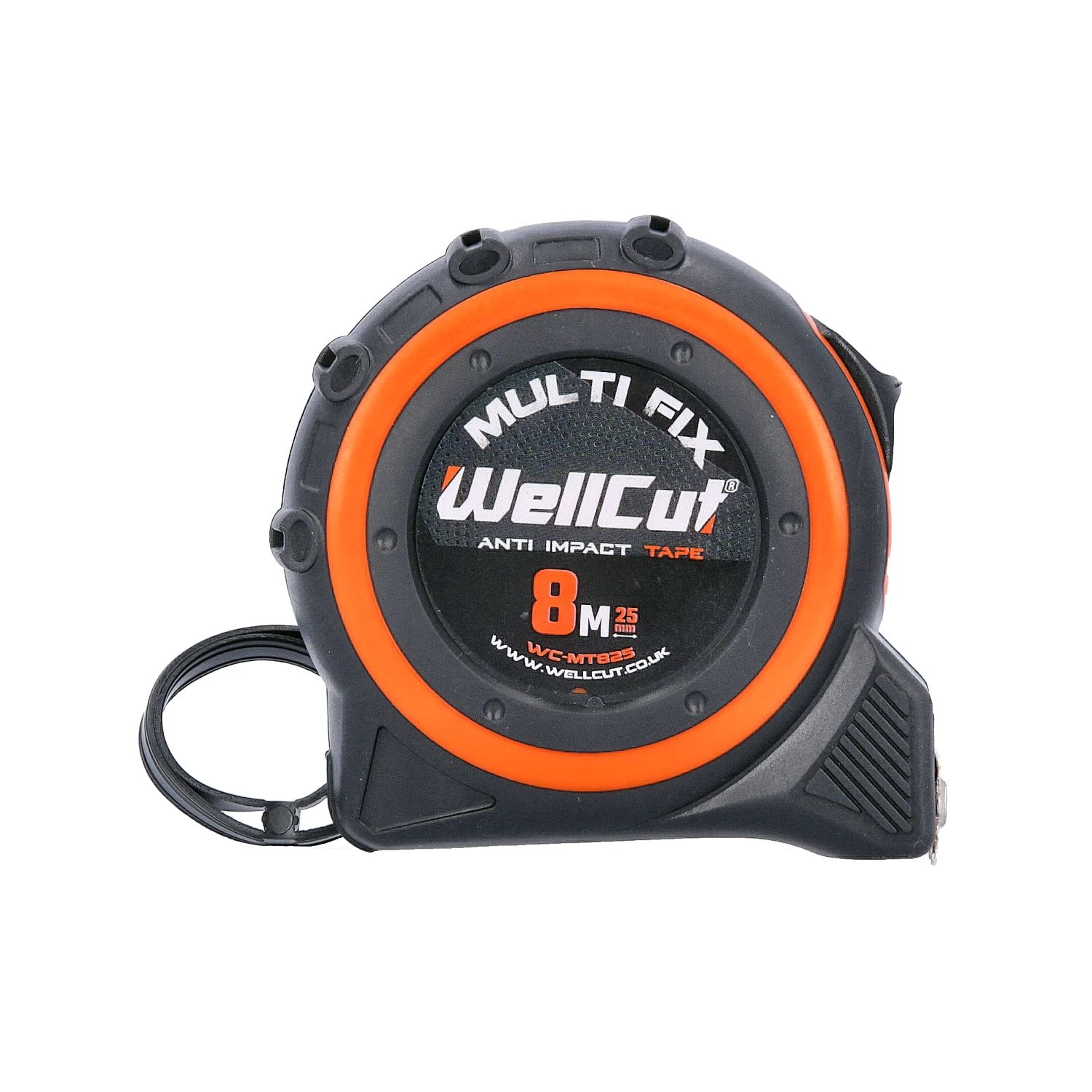 WellCut 8M/26ft Pocket Tape Measure With Magnetic Hook, Anti-Impact 25mm Wide - Pack Of 12 2 WellCut 8M/26ft Pocket Tape Measure With Magnetic Hook, Anti-Impact 25mm Wide - Pack Of 12 - Image 2