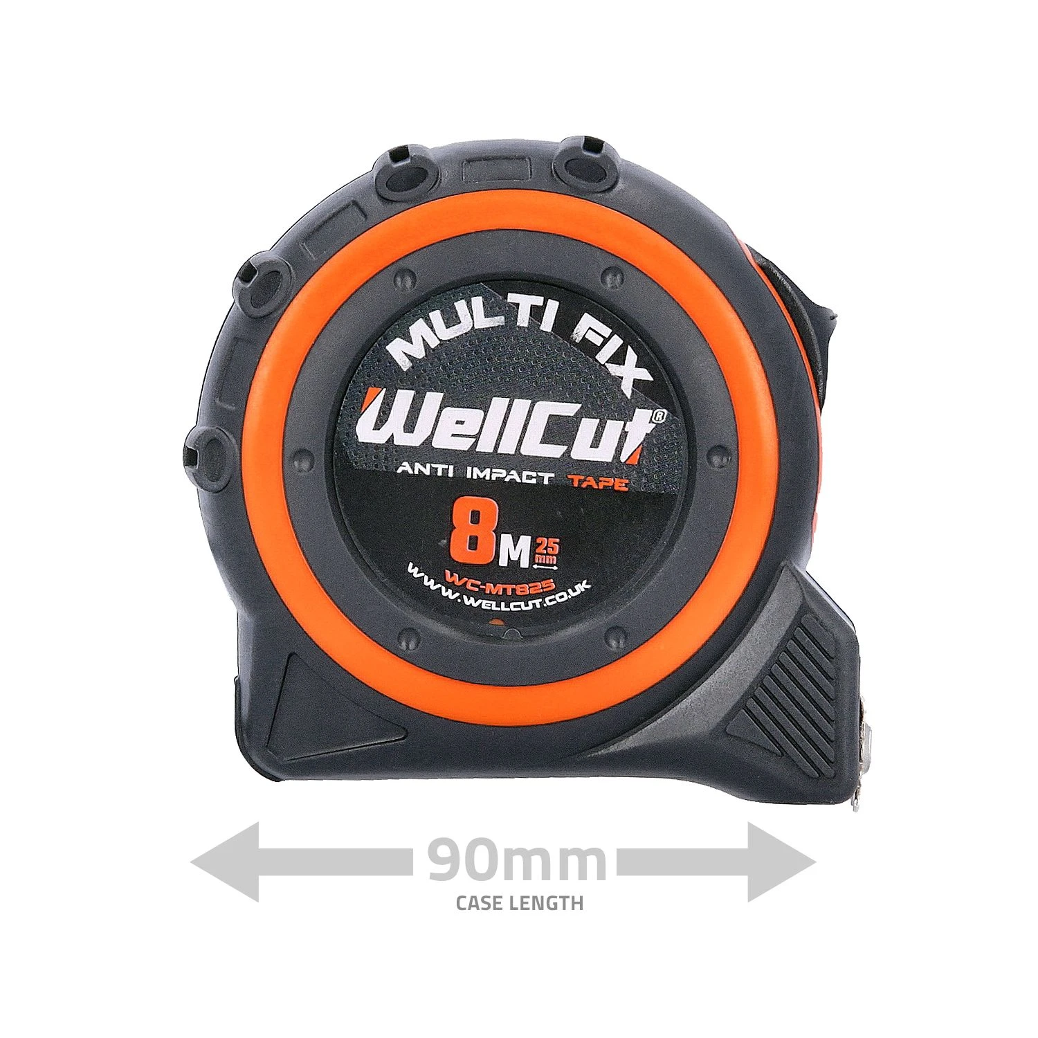 Wellcut 8M/26ft Pocket Tape Measure With Magnetic Hook, Anti-Impact 25mm Wide 7 Wellcut 8M/26ft Pocket Tape Measure With Magnetic Hook, Anti-Impact 25mm Wide - Image 7
