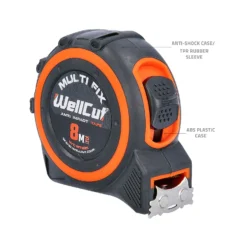 Wellcut 8M/26ft Pocket Tape Measure With Magnetic Hook, Anti-Impact 25mm Wide 17 Wellcut 8M/26ft Pocket Tape Measure With Magnetic Hook, Anti-Impact 25mm Wide -Chisel Pack Sales Store wc mt825 12