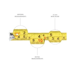 Wellcut 8M/26ft Pocket Tape Measure With Magnetic Hook, Anti-Impact 25mm Wide 23 Wellcut 8M/26ft Pocket Tape Measure With Magnetic Hook, Anti-Impact 25mm Wide -Chisel Pack Sales Store wc mt825 6