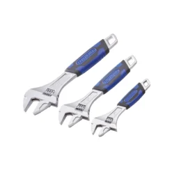Faithfull XMS23ASPAN3 3 Piece Matt Chrome Adjustable Spanner Set