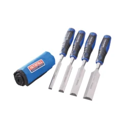 Faithfull XMS23CHISEL4 4 Piece Soft Grip Chisel Set With Chisel Roll